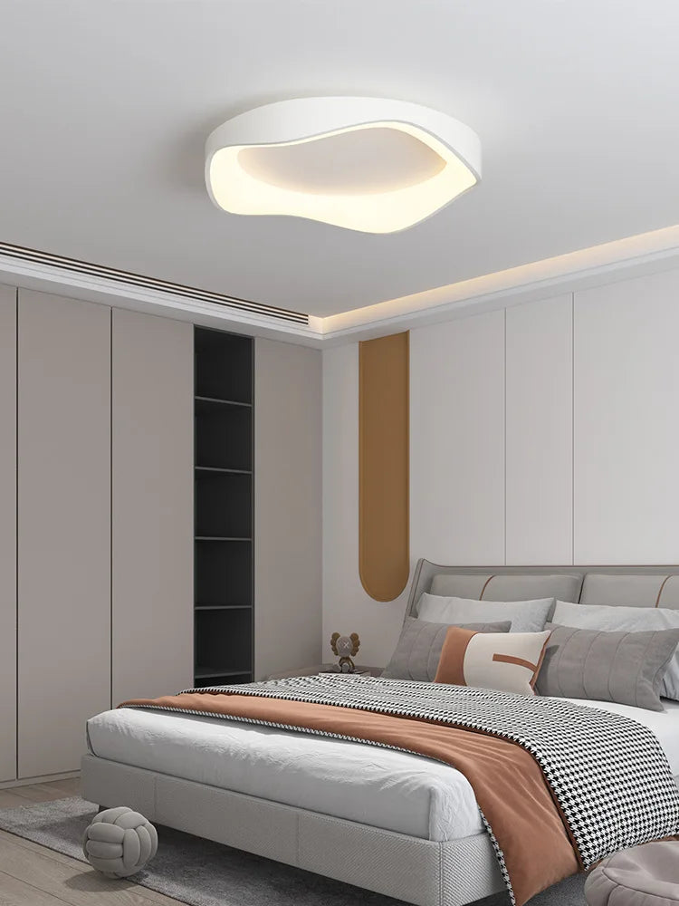 Modern LED Ceiling Lights Minimalist Black White Acrylic Lamp for Bedroom Study Living Room Hallway Entryway Lighting Fixtures