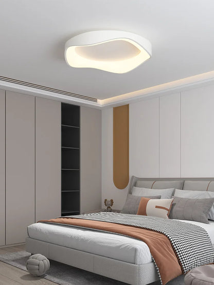 Modern LED Ceiling Lights Minimalist Black White Acrylic Lamp for Bedroom Study Living Room Hallway Entryway Lighting Fixtures