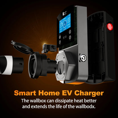 Feyree Type2 EV Charger Socket Version 22KW Smart Electric Car Charger for TS-NACS Type1 GB/T Plug EVSE Wallbox WIFI APP Control