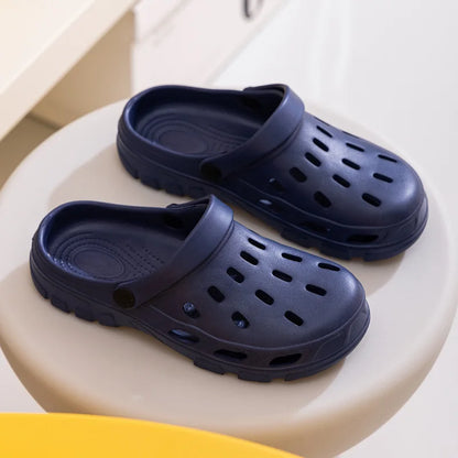 Kidmi New Women Clogs Slippers Outdoor Waterproof Beach Sandals Unisex Nonslip Hole Shoes EVA Flat Sandals Home Shower Slippers