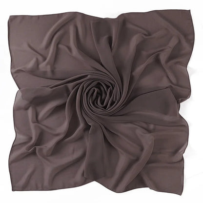 90*90CM Headwrap Heavy Chiffon Square Scarf Muslim Hijabs Women Underscarf Fashion Casual Plain Color Hijab