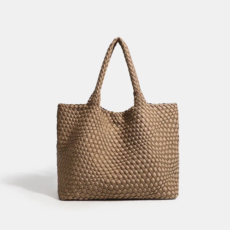 Large size women's tote bag Women's fashion bags 2024 Hot product Neoprene material women's hand-woven bag Large volume Tote bag