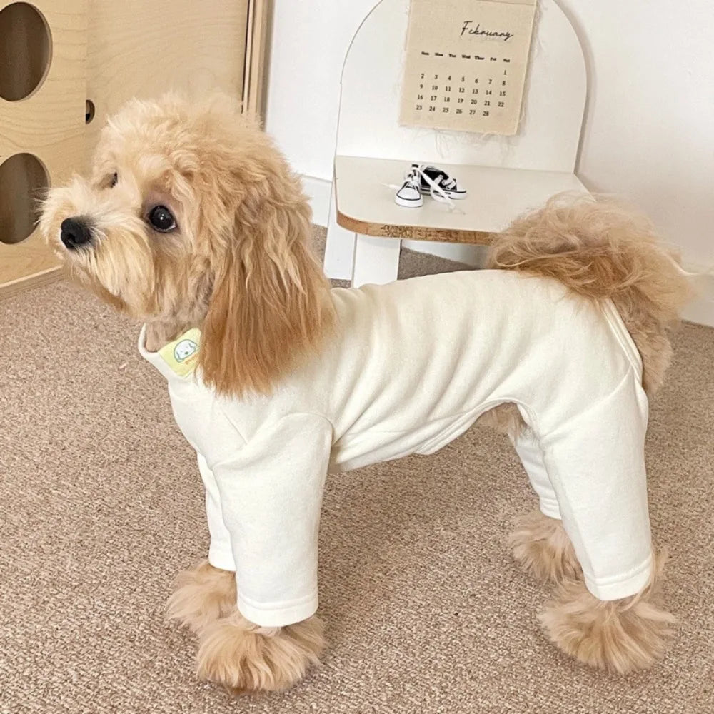 Warm Elastic Pet Jumpsuit Breathable Windproof Pet Four Legged Pants Soft Comfortable Dog Fleece Pajamas Indoor Outfit
