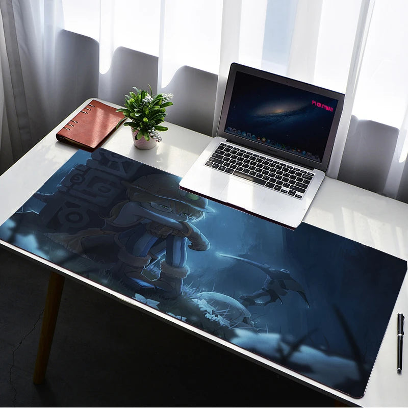 Made in Abyss Mouse Pad PC Gamer Large Lock Edge Soft  Gaming Mousepad 900X400MM Non-slip Rubber Computer Desk Mat Pad Mausepad