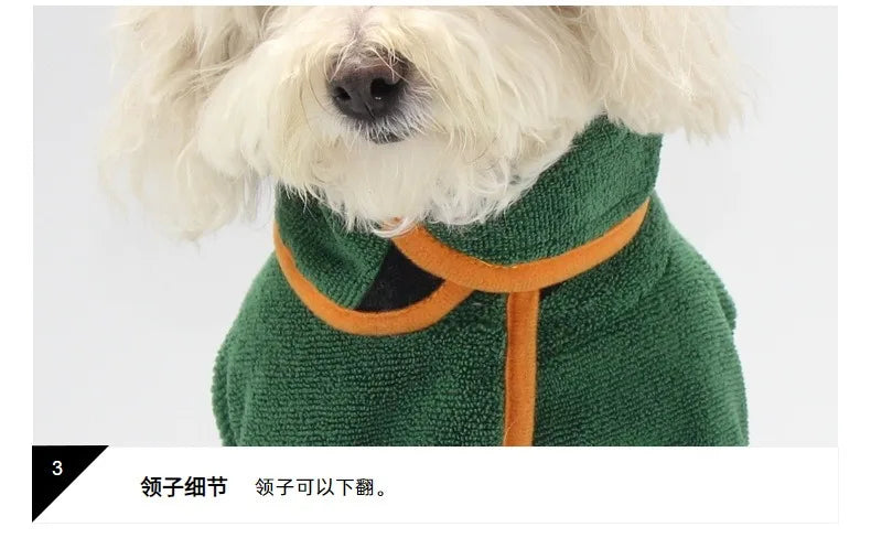 New Dog Bathrobe Absorbent Pet Quick Drying Bath Towel Dog Bath Towel Large Small Dogs Clean Absorbent Bathrobe Cat Pet Products