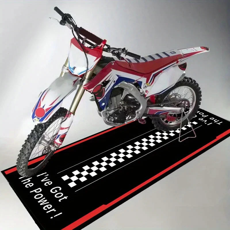 VIKAMA Motorcycle Carpet Greaseproof Non-Slip Garage Mat Motorcycle Display Mat Corridor Bedroom Carpet Home Decor