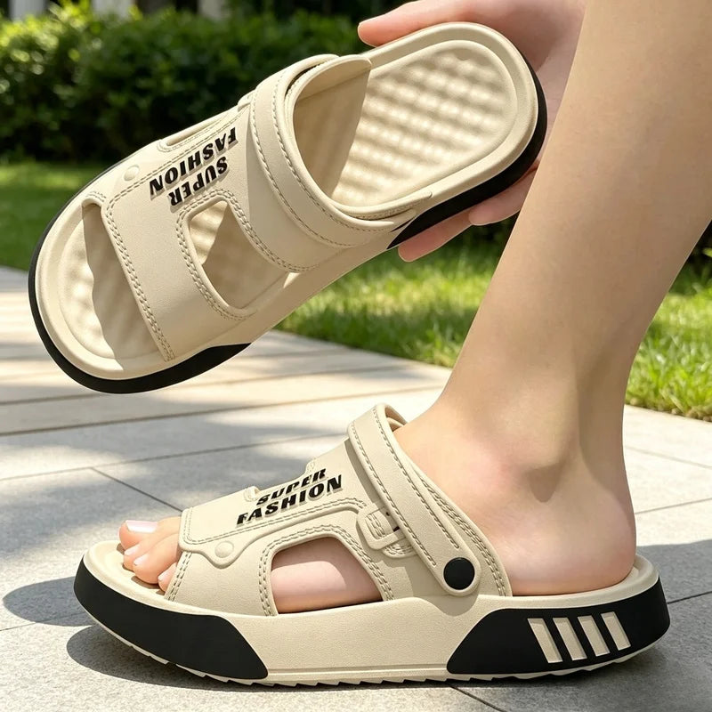 Men Summer EVA Platform Slide Slippers Soft Sole Indoor Outdoor Beach Walking Flip Flops Sandals