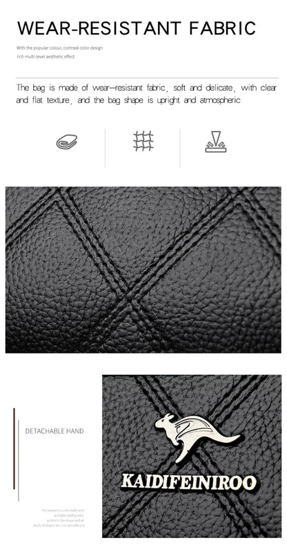 Top Quality Leather Hand Shoulder Bags for Women Luxury Handbags Women Bags Designer Casual Large Capacity Tote Bag Sac