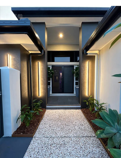 Waterproof LED Wall Light Minimalist LED Outdoor Wall Lamp Black Balcony Terrace Indoors Wall Decor IP65 Outside Garden Lights