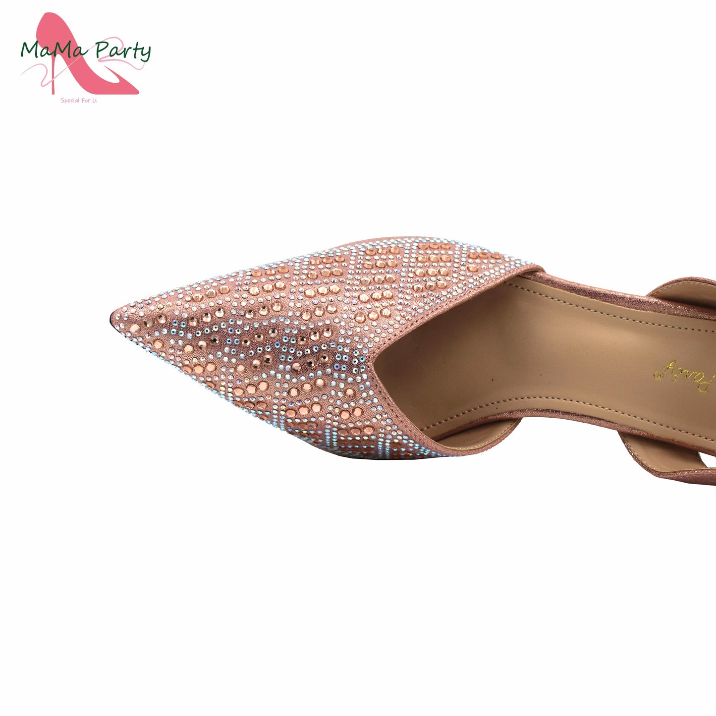 Peach Color New Arrivals Nigerian Women Shoes and Bag Set High Quality Super High Heels for Garden Party