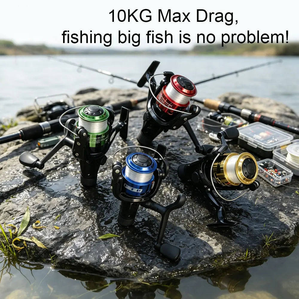 FTK FK3000 Spinning Reel Bite Alarm 10KG Drag 12BB 5.2:1 Rear Drag Fishing Wheel