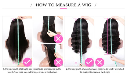 38 inch Straight Lace Front Wig With Bangs Fringe Human Hair Wigs 360 HD Full Lace Frontal Wig With Bang On Sale Clearance Cheap
