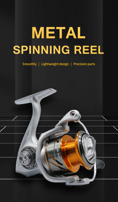 ROOBLINOS TC Spinning Fishing Reel 10KG Max Drag 5.2:1 Gear Ratio Stainless Steel Main Shaft Ball Bearings Freshwater Saltwater