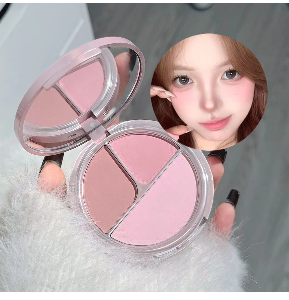 ART VALUE 7PCs Multipurpose Makeup Sets Include 3 Matte Lip Mud,1 Pressed Powder,1 Blush,1 Eyes Palette And Necklace Cosmetics