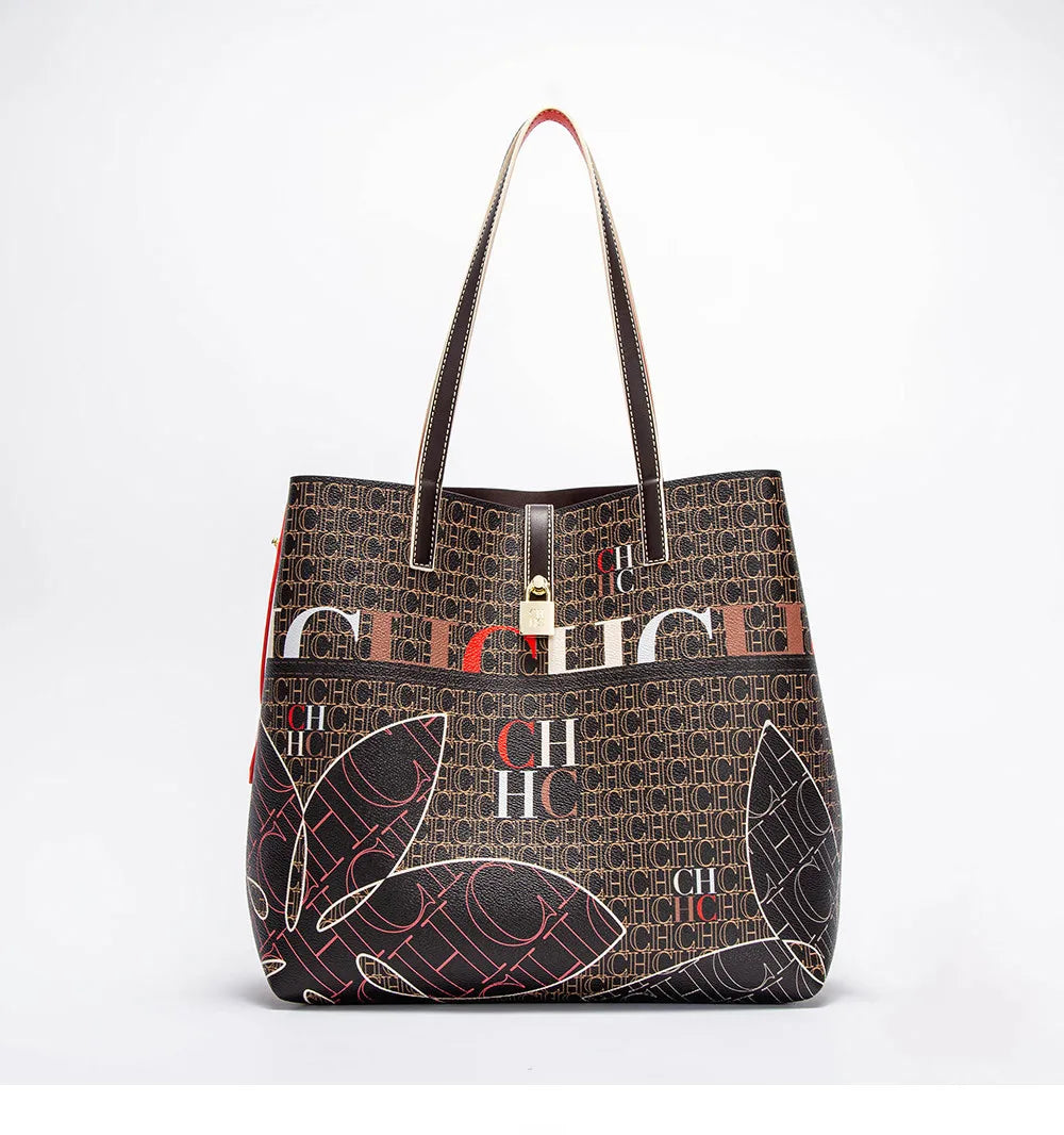 CH Ladies Handbag Large Capacity Shoulder Bag Ladies Handbag Luxury Brand 2026 New Multifunctional Fashion Design Classic Retro