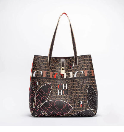 CH Ladies Handbag Large Capacity Shoulder Bag Ladies Handbag Luxury Brand 2026 New Multifunctional Fashion Design Classic Retro