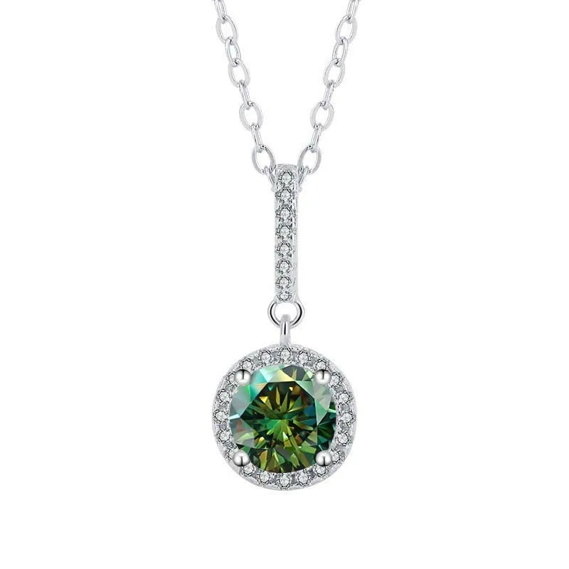 TY D VVS1 Moissanite Pandent Necklace GRA Certified 0.5-2ct Lab Diamond s925 Sterling Silver Dainty Necklaces for Women