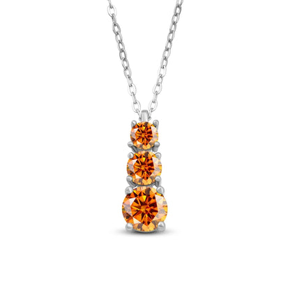 1.8CT D Color Moissanite Gourd Pendant Mama Dainty Necklace Classic 925 Sterling Silver Women's Necklace Fine Jewelry For Party