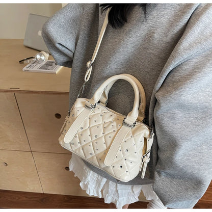 Light Luxury Rhinestone Women Handbags New Exquisite Fashion PU Leather Crossbody Bag Classic High Quality One Shoulder Pack