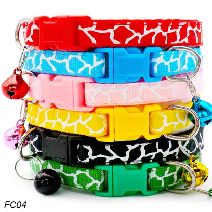 100Pcs Dog Collar With Bells Adjustable Customize Necklace Puppy Kitten Collar Accessories Pet Shop Products Rabbit Neck Strap
