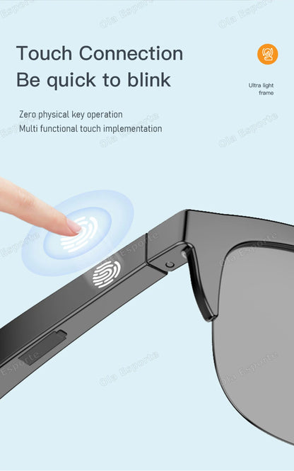 2026 Smart Glasses New AI Translation UV400 Polarized Lenses Wireless Bluetooth Call HD Voice navigation Driving SmartSunglasses