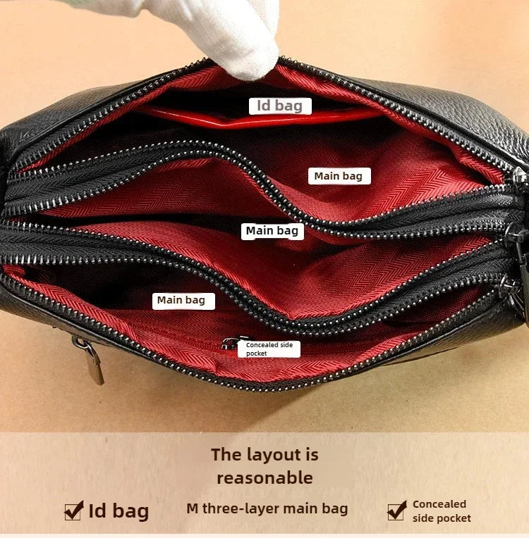 New Fashion Women Genuine Leather Handbags Women's bags Designer Female Shoulder Bags Luxury Brand Cowhide Ladies Messenger Bag