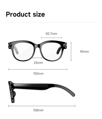 2026 AI Smart Glasses AI Translation Sunglasses Bluetooth Calling Music Player Camera Control Anti-blue Light Glasses  Men Women