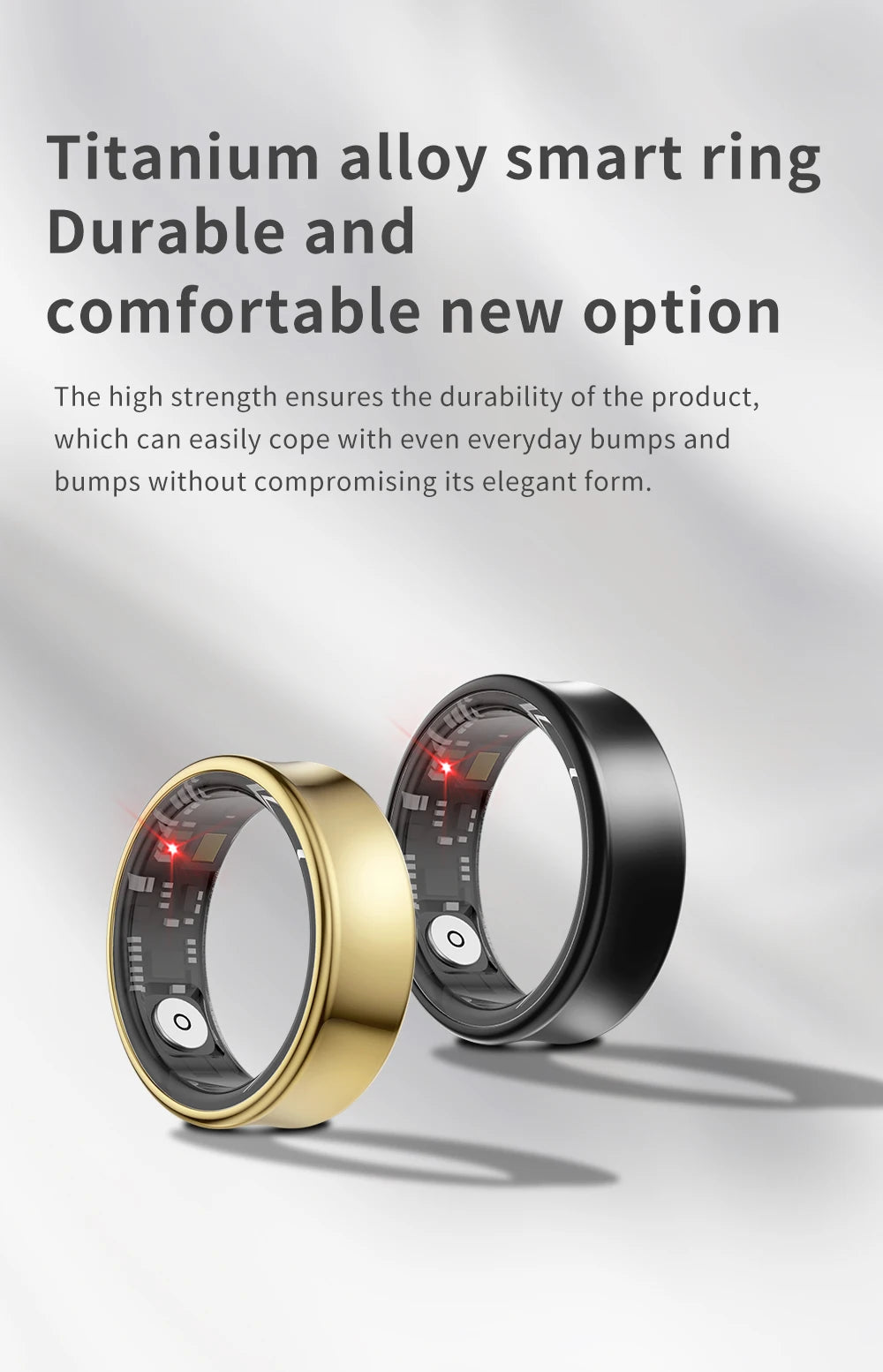 2026 New IP68 Waterproof Smart Rings for Android iOS Heart Rate Blood Pressure Sleep Monitoring Motion Tracking  Men Women Gift