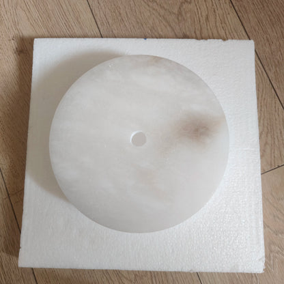 Modern Simple LED Natural Marble Ceiling Lamp Living Room Bedroom Corridor Circular Ultra-thin All-copper Wall Lamp Indoor Decor