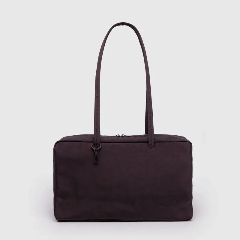 Brand Nylon Bowling Tote Bag Women Luxury Large Capacity Simple Versatile Shoulder Purse Ultralight Zipper Commuting Travel Bag