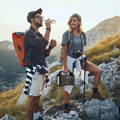 jsdsolar 100W Portable Power Station Power Generator 110V 220V LED Light Emergency Solar Power Bank for Outdoor Camping Travel