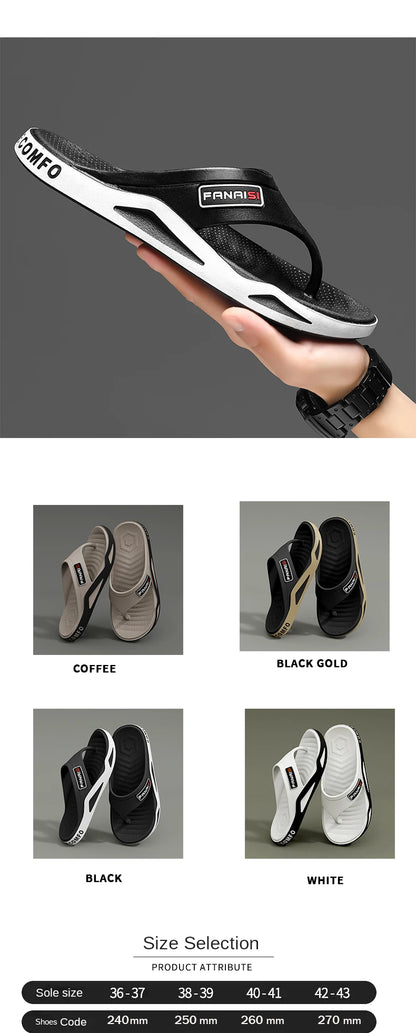 Flip-Flops For Men Breathable Comfortable Beach Sandals for Men Casual Shoes Flip-Flops Fashion Slippers for Outdoors