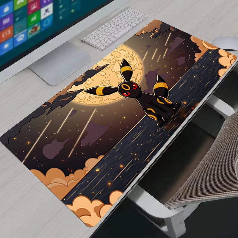 Mouse Pad PC Gaming Accessories Carpet Anime Keyboard Pads P-pokemon Umbreon Mousepad Laptop Mouse Pads Gamer Cabinet Desk Mat