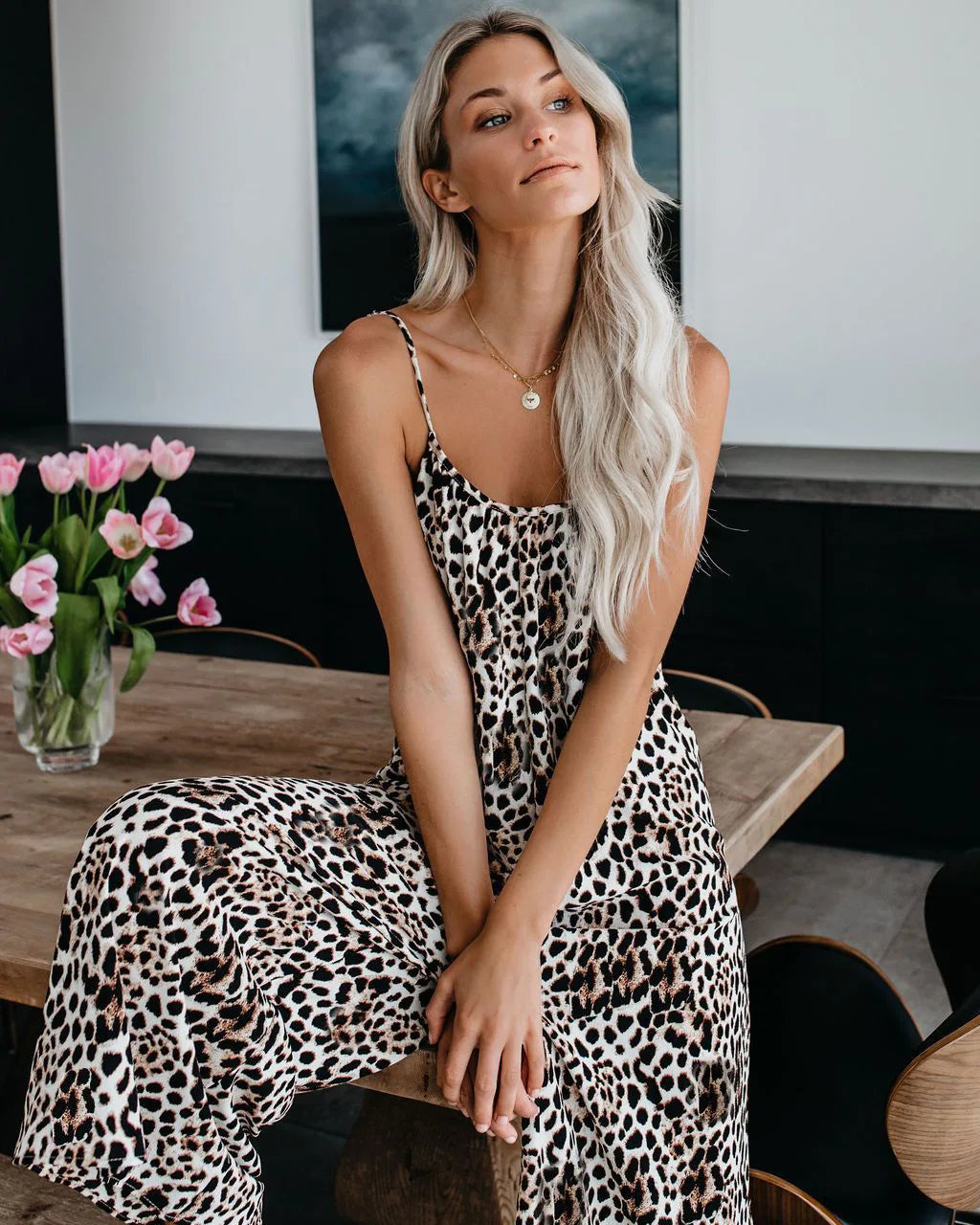 Women's Jumpsuit 2023 New Women's Clothing Wholesale Russian European and American Suspender Sexy Wide Leg Pants