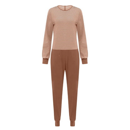 Elderly Men Women Anti-Strip Adaptive Jumpsuit Long Sleeve Striped Zipper One-piece Rompers for Special Needs and Disabilities