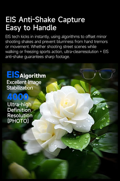 Smart AI Glasses 4K 8MP Camera Recording Videos Photo Recognition Answer Translation BT Call Photochromic Sunglasses Waterproof