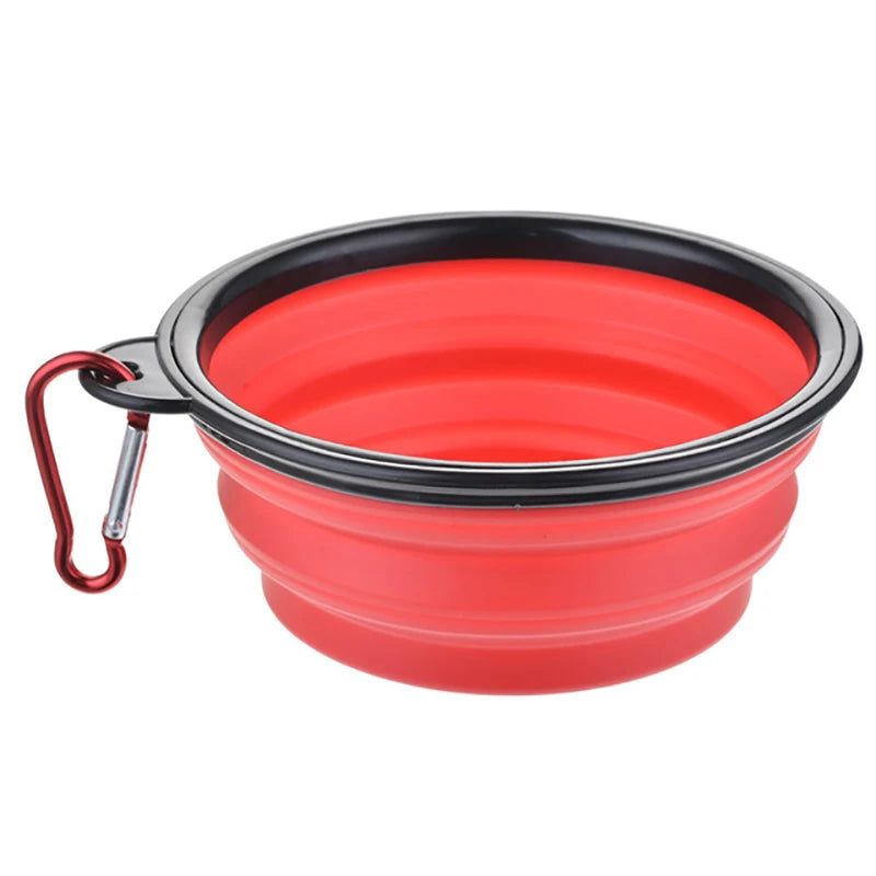 Durable TPR Portable Pet Food Bowl for Cats And Dogs Silicone Collapsible Travel Outdoor Water Food Bowl for Pets