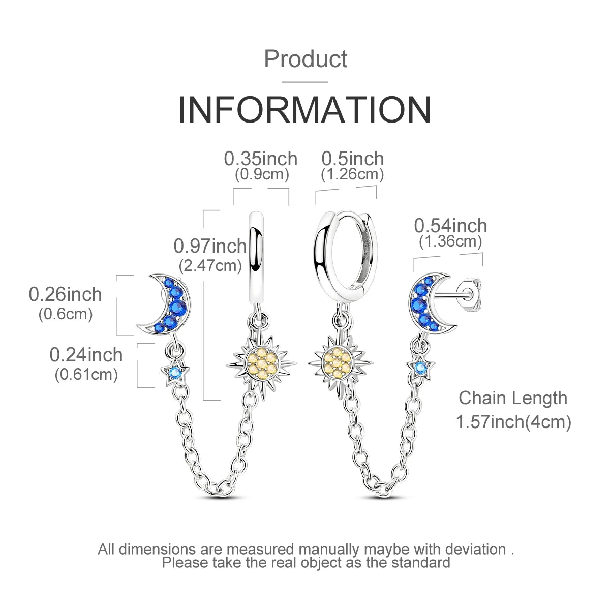 925 Sterling Silver Original Hoop Earring For Woman Luxury  Pendientes Wedding Jewelry Gift