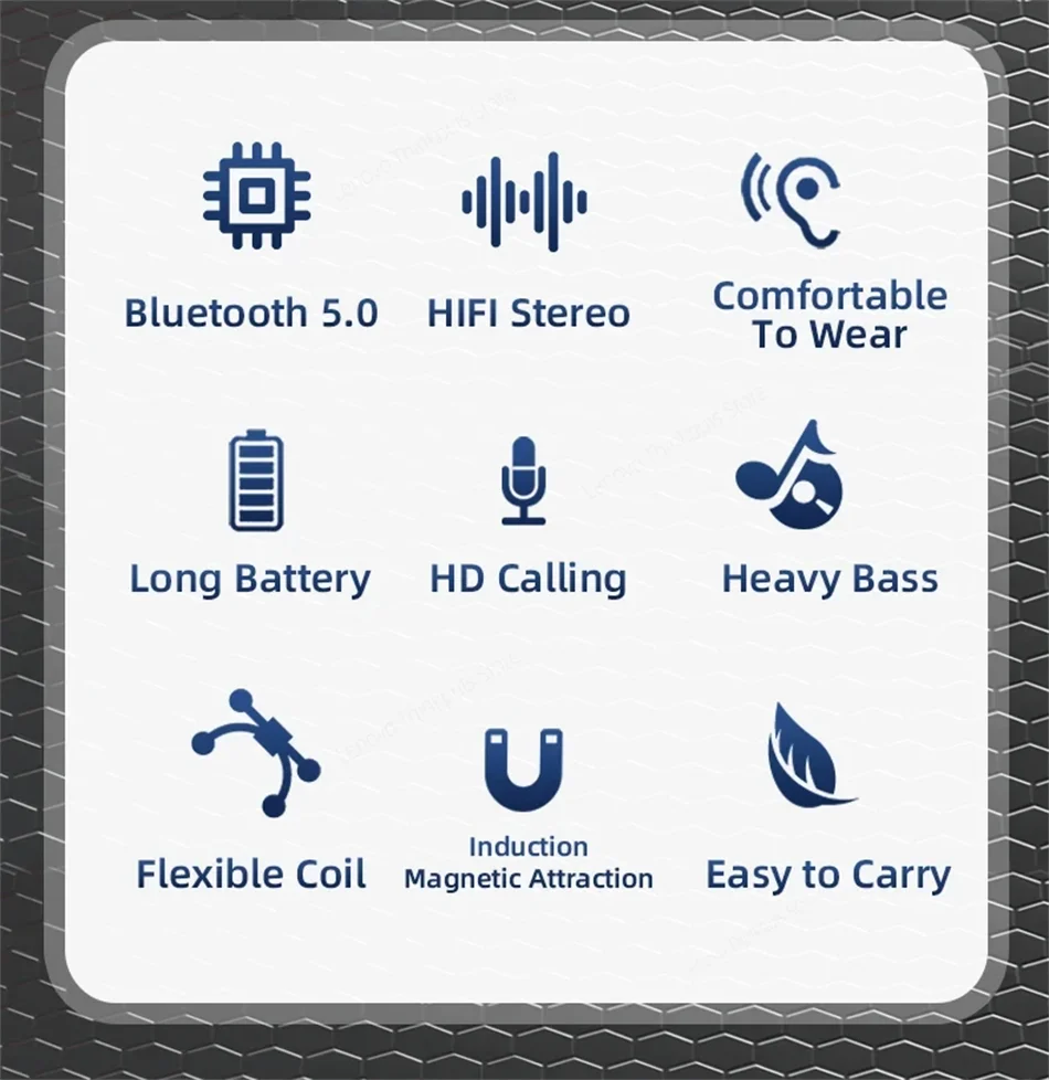 Lenovo Bluetooth Earphones HE05X Wireless Earbuds Magnetic Neckband Earphone Waterproof Sport Headset Mic Noise Cancelling