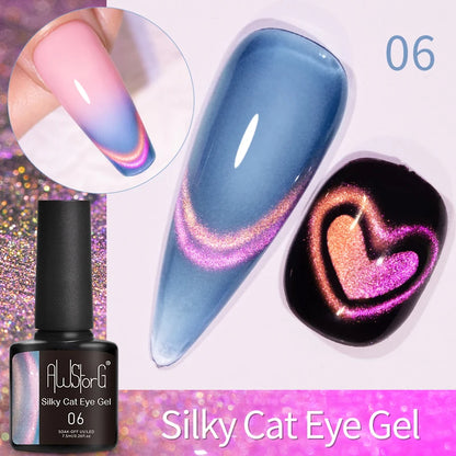 7.5ml Golden Light  Magnetic Gel Golden Gems Magnetic Gel Nail Polish Cat Nail Sparkling Glitter Semi Permanent Varnish