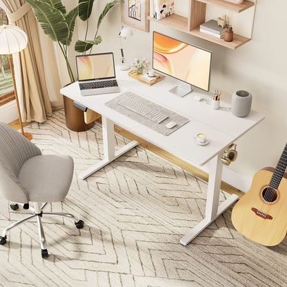 MCQ 48x24 Inch Ergonomic Height Adjustable Electric Standing Desk Sit Stand Computer Workstation Standing Table for Home Office