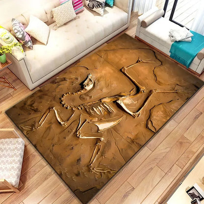 3D Dinosaur Fossil Art Pattern Rug Carpet for Living Room Bathroom Mat Creative Doormat Carpet for Bedroom Home Decor  Коврик