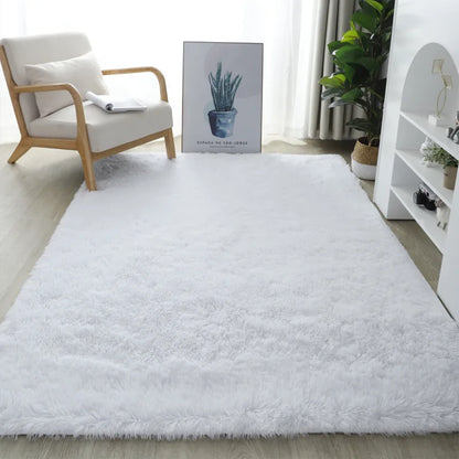 Bubble Kiss-Fluffy Orange Plush Carpets and Rugs for Home Living Room, Thick Plush Rug, Shaggy Golden Velvet Floor Mat