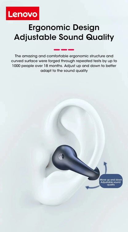 Lenovo Original Bone Conduction TWS Earbuds Ambie Sound Earcuffs Ear Earring Wireless Bluetooth Earphones Sport Headset