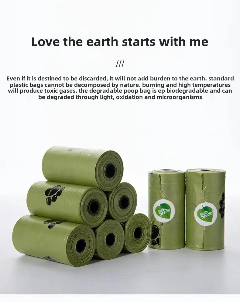 20Rolls Dog Poop Bag Outdoor Cleaning Poop Bag Biodegradable Cat Dog Garbage Bag with Dispenser Gift Dog Waste Bags Pet Supply