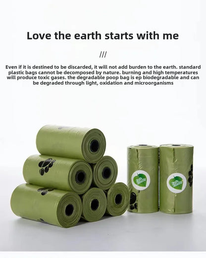 20Rolls Dog Poop Bag Outdoor Cleaning Poop Bag Biodegradable Cat Dog Garbage Bag with Dispenser Gift Dog Waste Bags Pet Supply