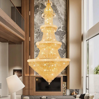 Luxury Crystal Chandeliers Home Decorate Ceiling Chandelier Lustre Duplex Loft Pendant Lights for Living Dining Room Żyrandol