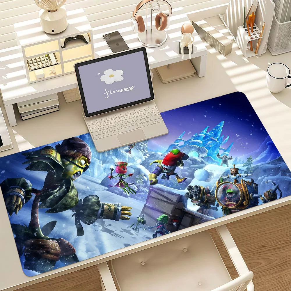 Game P-Plants Vs Z-Zombies Strategy Mouse Pad Anti Slip Rubber Edge Locked Thickened Laptop Gaming Desk Mat