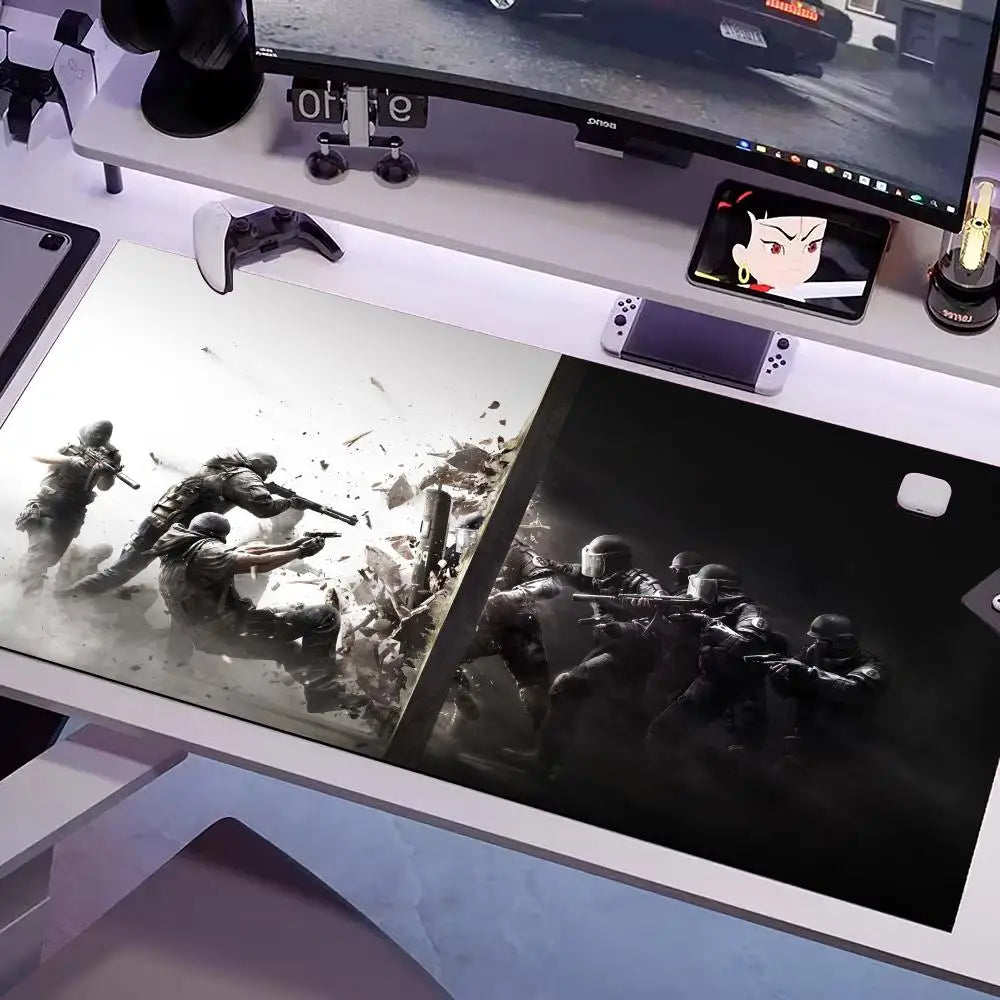 GAME Rainbow-six Mouse Pad Multiple Sizes Large Square Computer Office Game Table Mats Rubber Anti-slip Mousepads