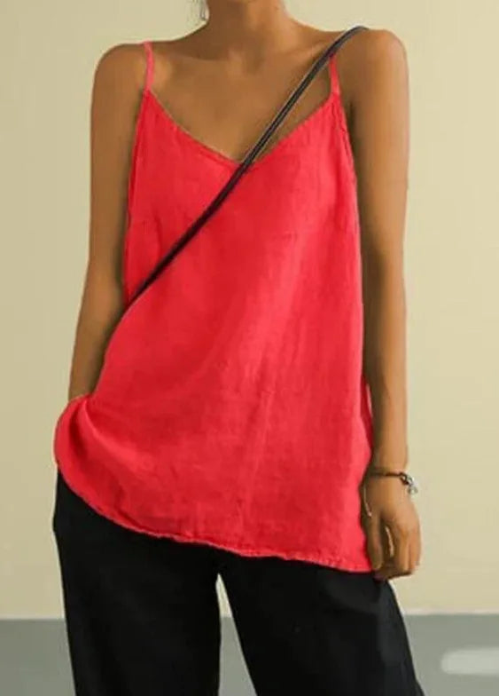 Women's Summer Thin Cotton Linen Style Camisole Fashion Sling Tops Harajuku T-shirt Women Clothing Casual Tank Top Streetwear